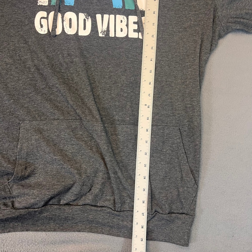 Good Vibes Rainbow Graphic Sweatshirt Women's 3XL Heather Gray Pullover Positive - Picture 5 of 8